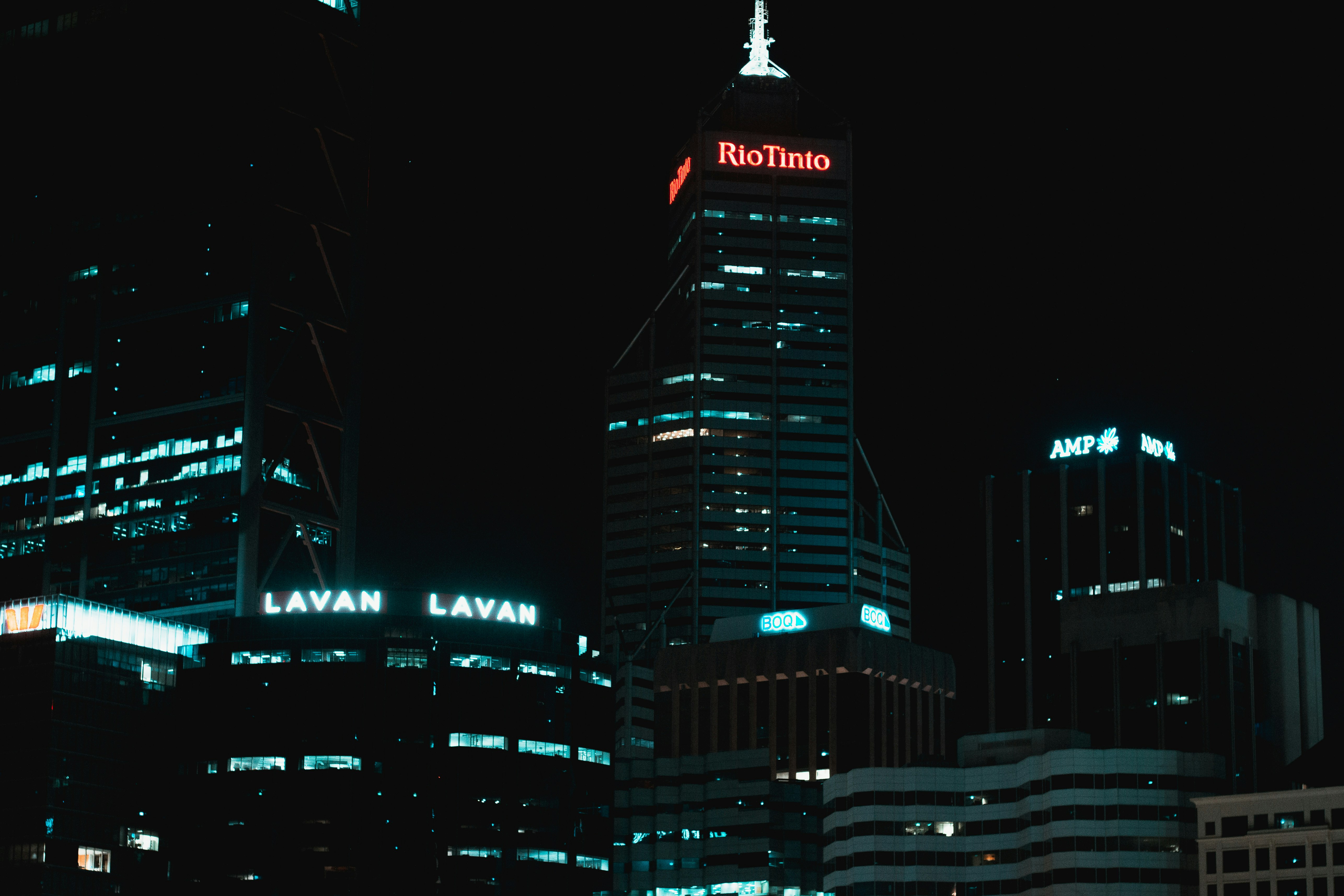 high rise building during night time